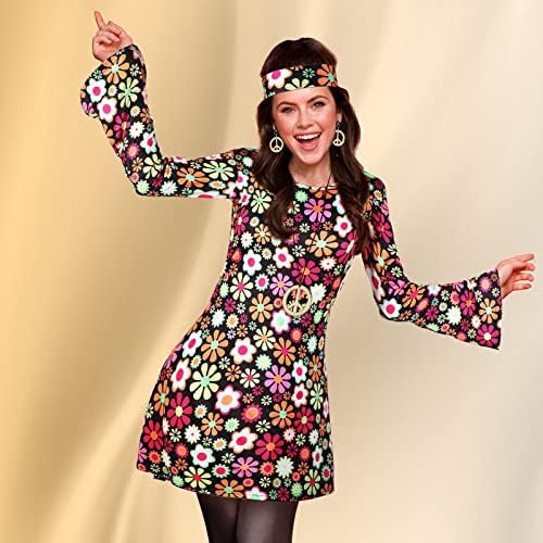 Haysandy 70s 80s Mujeres Hippie Conjunto De Disfraces Disco