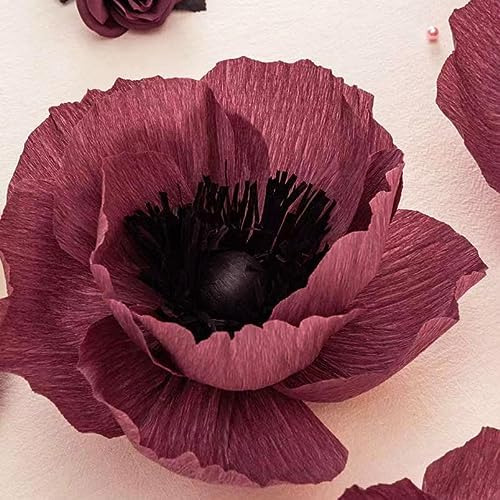 Flores Hechas Mano, Grandes Flores De Papel Crepé (con...