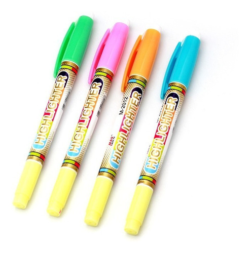 Imagen 2 de 2 de Resaltador Fluo Doble Punta 5 Colores Pack X 4 Unidades