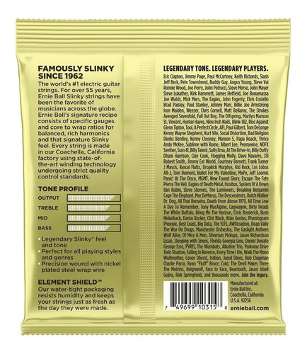 Imagem 2 de 2 de Encordoamento Ernie Ball 2214 Mammoth Slinky 12-62