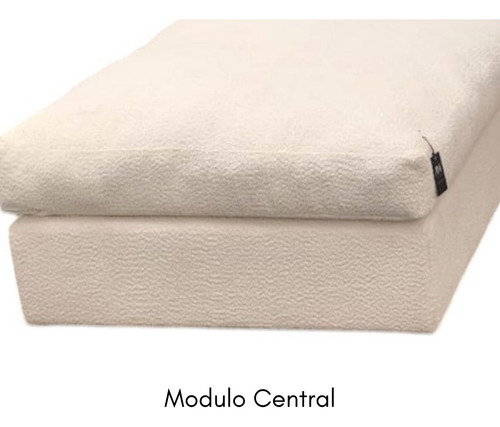 Sofá Modulo Central Textil Beige Elegante Sillón Cómodo