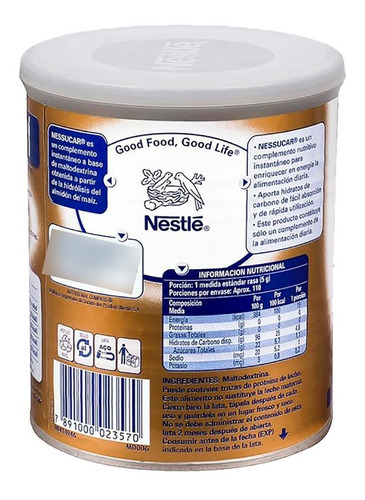 Imagen 2 de 3 de Nessucar Tarro Complemento Nutricional - Pack X2
