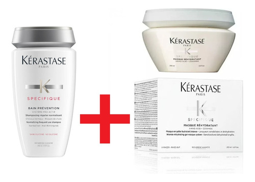 Kit Kerastase Masque Rehydratant 200ml+ Shampoo 250ml- Femme