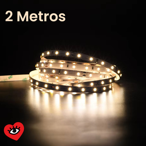 Tira Led 2m Blanco Calido A Pila Flexible Interior Veoquiero