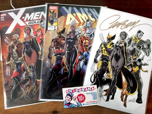 Comic Set - X-men Gold #1 Scott Campbell Firmado Con Coa