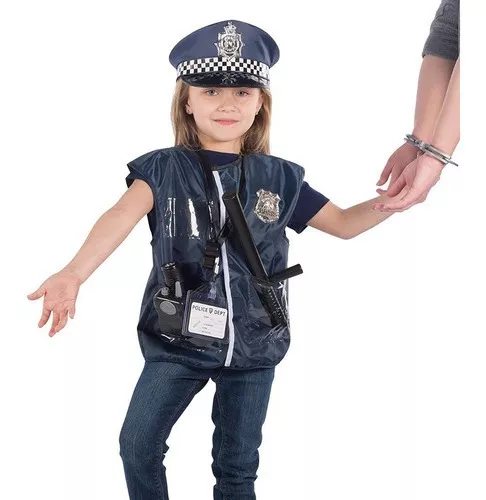 12 piezas de juego de disfraz de policía para niños con juguete de juego de  rol con bolsa incluida
