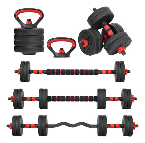 Set De Pesas Y Mancuernas Ajustables 5 En 1 Para Ejercicio
