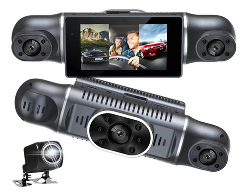 Camara Dvr Auto Dash Cam 4 Lentes Graba 360º Fullhd Reversa