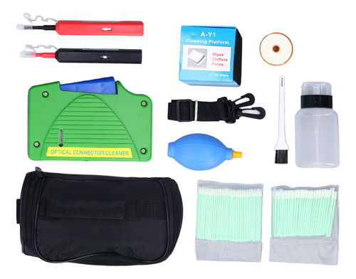 Kit De Limpieza De Fibra Óptica, 11 Piezas, Herramientas Ópt