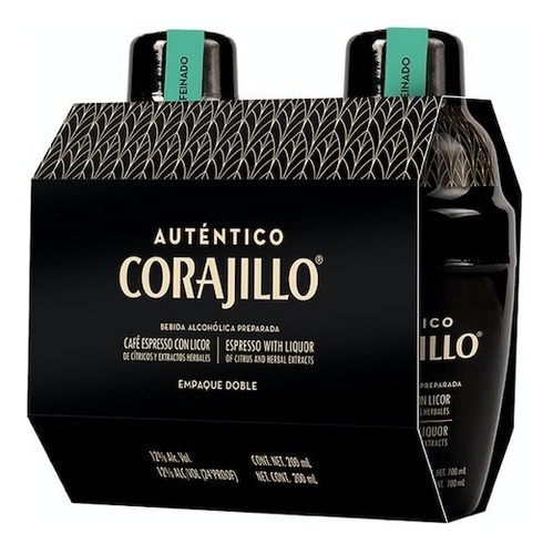 Auténtico Corajillo Descafeinado Duopack (2 Piezas) 100ml