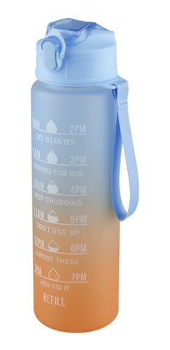 Imagen 1 de 10 de Botella De Agua Motivacional 800ml Termo Cilindro Vaso