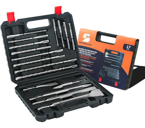 Rotary Hammer Drill Bits Set &quot; Chisels- Sds Plus 17pcs