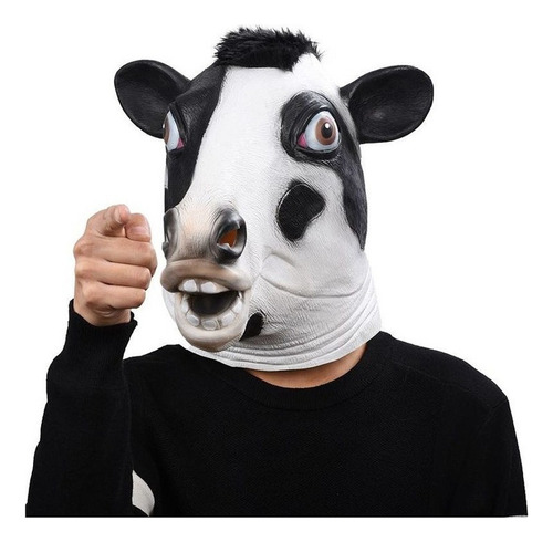 Máscara De Látex De Vaca For Disfraz De Fiesta De Halloween