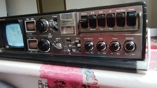 Televisor Radio Caset Sharp 3t 59 Made In Tochigi Japan 1979 (Usado)