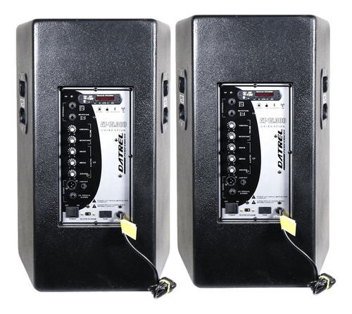 Caixa Ativa + Ativa 15 Polegadas 600w Titanium Datrel Cor Preto 110v/220v