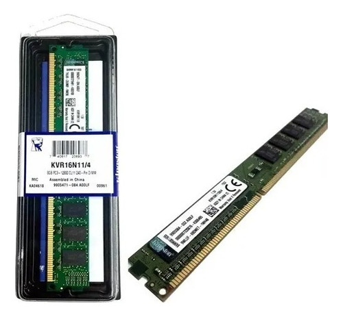 Memoria   4gb Ddr3 Kingston 1600mhz Kvr16n11/4