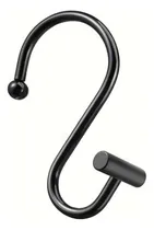 Comprar Ganchos Cortina Metalicos Negro Forma S X12 Unidades