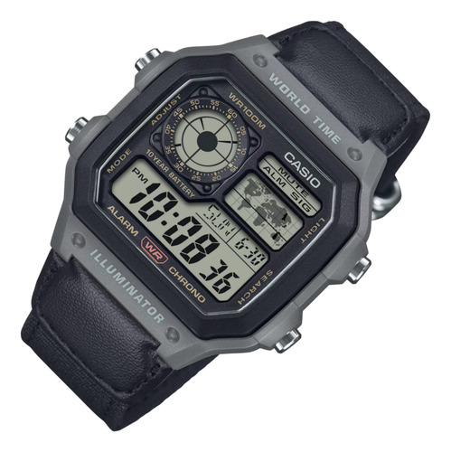 Reloj Casio Ae-1200whub-8av, Mapa, 10 Años De Bateria, Luz