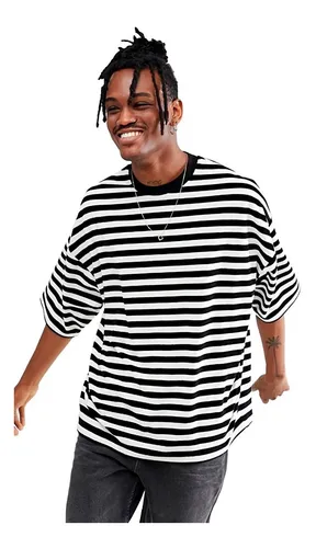 Remera a rayas blanca 2024 y negra