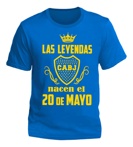 Remera Boca Juniors Cumpleaños Fecha Personalizada Leyenda