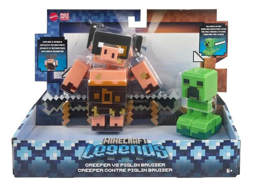 Creeper Vs Piglin Minecraft Legends - Mattel Gyr98-gyr99