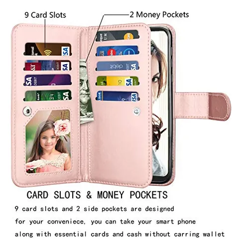 Funda Tipo Cartera Njjex Para Moto G7 Play, Motorola G7 Opti