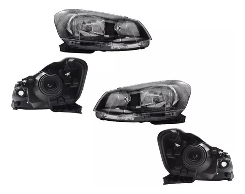 2 Faros Negro 1 Ojo Dfzp Gol Sedan 2013 2014 2015 2016