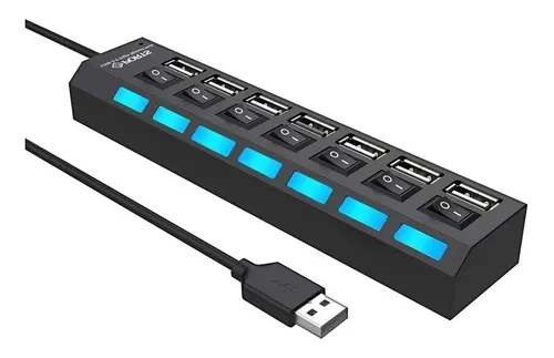 Hub Usb 7 Puertos Multiplicador Extensor Carga Y Datos Aae
