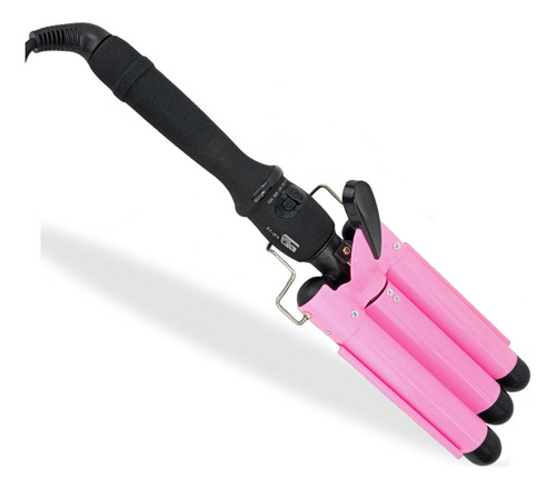 Waflera Fd Triple Rizadora De Cabello Ondas Playeras Color