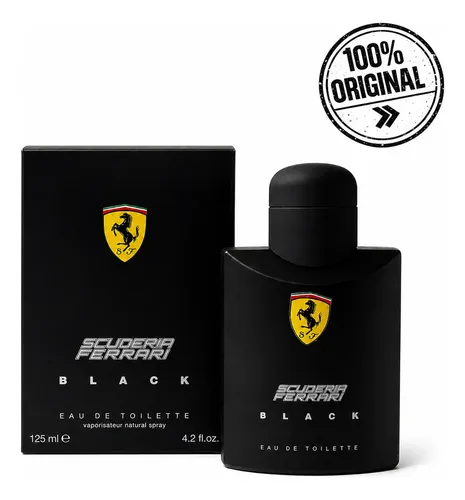 PerfumeFerrariBlack125mlEauDeToilettePerfumeMasculinoImportadoOriginalAmadeiradoCítrico