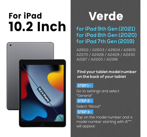 Capa+teclado Touchpad+mouse Para iPad 10.2''9a/8a/7a Geração