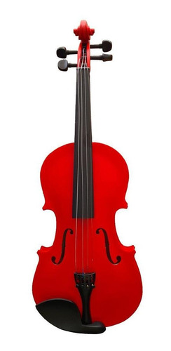 Violin 4/4 Especial Rojo Con Estuche/arco/puente Y Brea Ando