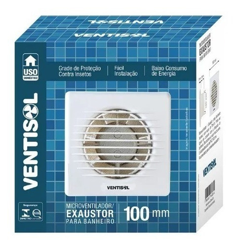 Exaustor De Banheiro Ventilador Ventisol 100mm Bivolt