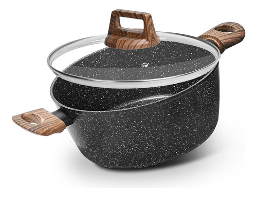 Heedu Olla Alta Antiadherente 4.1l, 24 Cm, Olla Sopera Negro