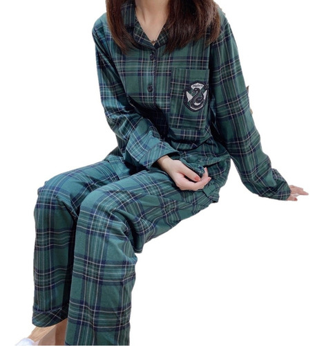 Pijama Manga Larga Estampado Harry Potter Estilo Británico