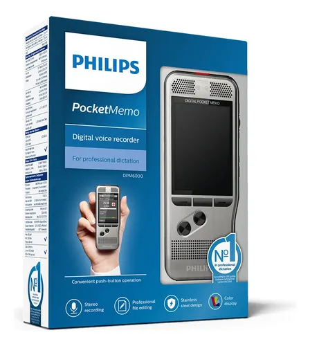 Grabadora De Voz Philips Dpm6000 Digital Pocket Memo