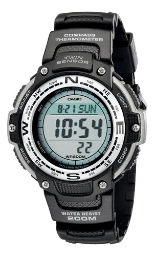Reloj Casio Sgw100 Series Digital Con Brújula, 200 M Wr, Neg
