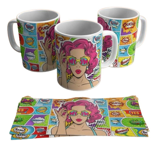 Tazas De Cerámica Premiun Estilo Pop Art