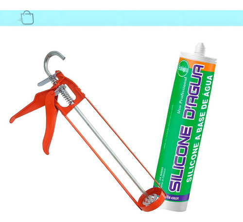Sellador acrílico a base de agua de silicona blanca de 450 g con aplicador