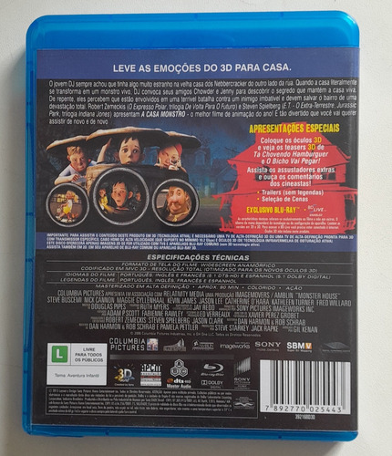 Blu-ray - A Casa Monstro 3d ( Original )