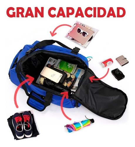. S Maleta Deportiva Multi Posiciones Mochila Viaje Gym T60