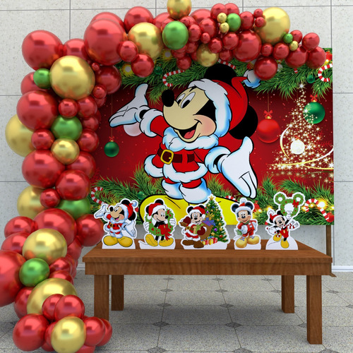 Kit Decoração De Festa Infantil Temático Mickey Natal Cor Colorido