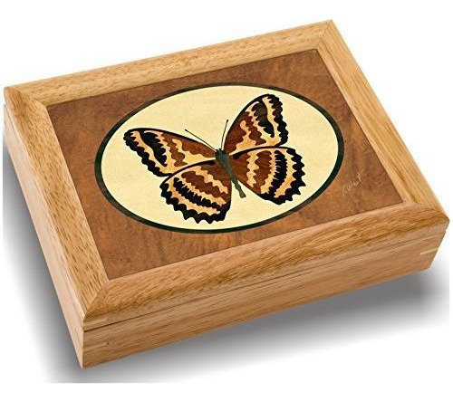 Madera Arte Mariposa Caja