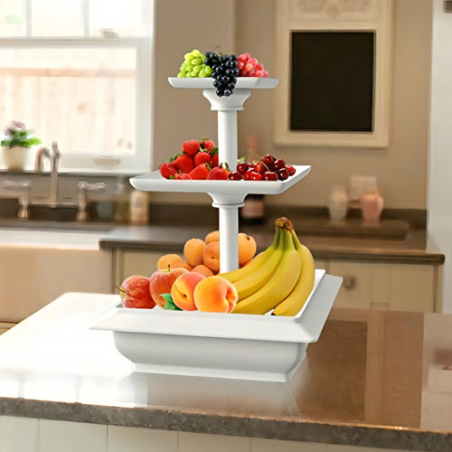 Chef Buddy 3-tier Cupcake Dessert Stand, White