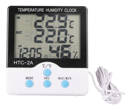 Reloj Higrometro Humedad Termometro Temperatura Htc-2 Sonda 