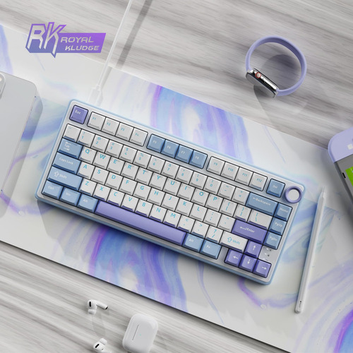 Teclado Mecánico Rk Royal Kludge R75 Con Cable Silver Switch
