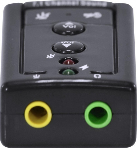 Imagem 3 de 6 de Adaptador Placa De Som Gamer Usb 7.1 Canais Virtual Ausb71