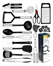 Comprar Accesorios Cocina 25 Piezas Acero Inox Y Silicona Medidores