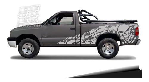 Calco Chevrolet S10 2002 Cabina Simple Punisher Juego