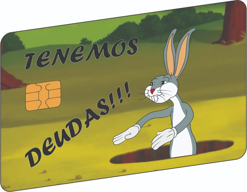 Sticker Tarjeta Cover Tenemos Deudas